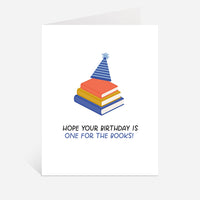 Birthday One For The Books Greeting Card | Book Bday Cards