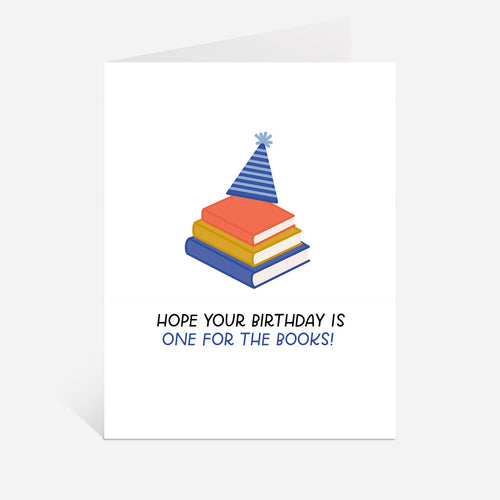 Birthday One For The Books Greeting Card | Book Bday Cards