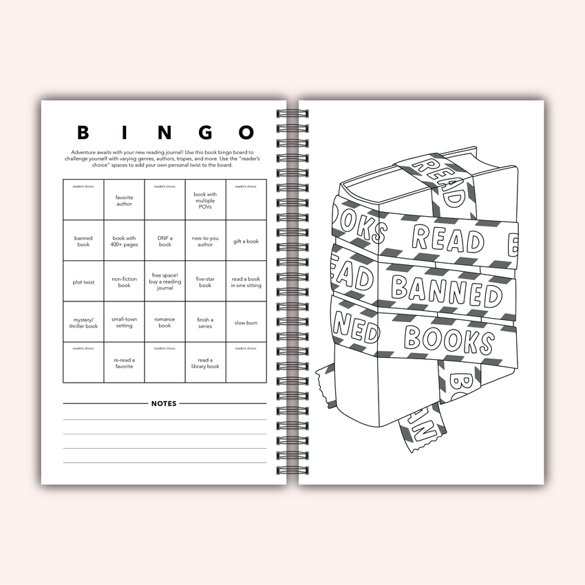 Reading Heart Reading Log Journal | Book Review Tracker