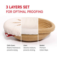 Oval & Round Cotton Rope Proofing Baskets