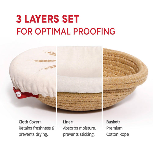 Oval & Round Cotton Rope Proofing Baskets