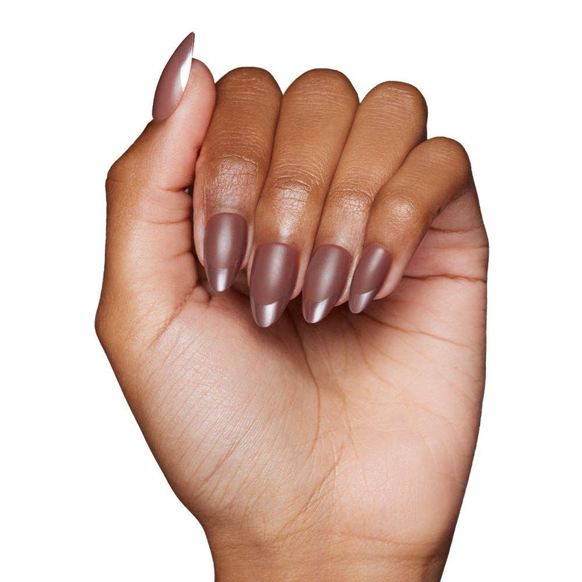 Terra Press-On Nails | Dark Brown Short Almond Nails