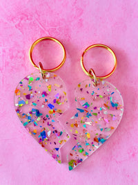 Best Friend Confetti Keychains