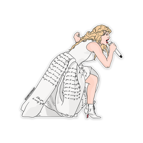 Who's Afraid of Little Old Me? Taylor Swift inspired Sticker