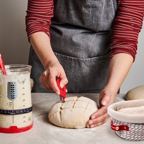 KneadAce PRO Sourdough Kit: 34oz Jar-Baskets-Bread Lame