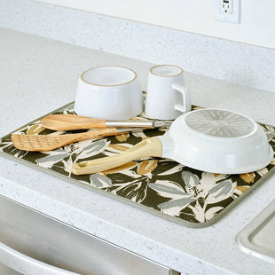 Leaf Tiles Dish Drying Mats