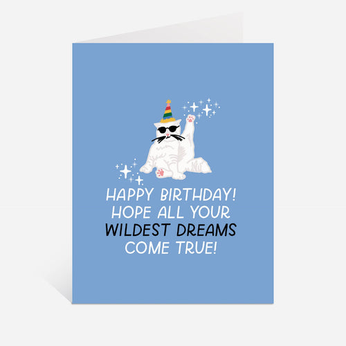Wildest Dreams Birthday Card | Swiftie Bday, Cat Lover Card