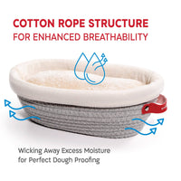 Oval & Round Cotton Rope Proofing Baskets