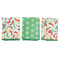Mighty Mini Towel (Set of 3) Reversible -  Chili Peppers