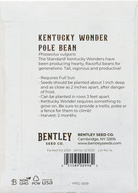 For the Garden | Seed Packets Beans-Kentucky Wonder Pole Bean 1850