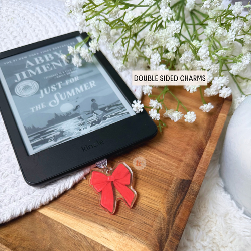 Red Bow - Kindle Charm, kobo charm, bookish gifts, kindle accessories