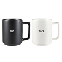 Matte Stackable Mug Set - Mr. & Mrs.