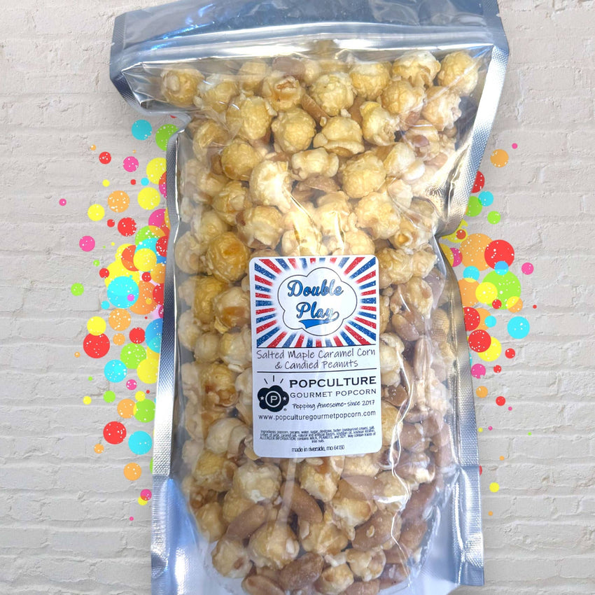 Double Play - Salted Maple Caramel & Candied Peanuts Popcorn