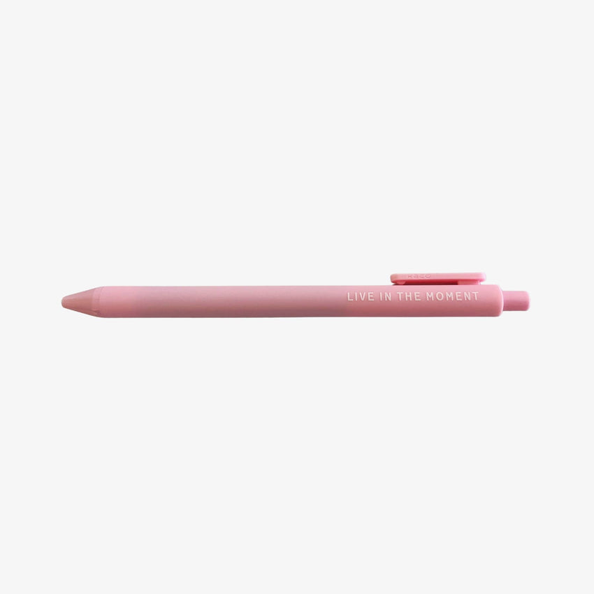 Live In The Moment Gel Pen | Pink Jotter Pen