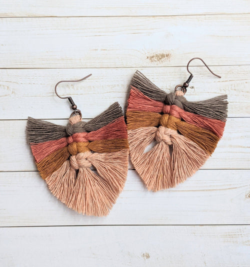 Autumn Leaves Fringe Earring | Ombre Style