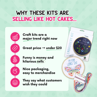 Live Laugh Fuck Off | 6" Embroidery Kit | Funny Craft Kit