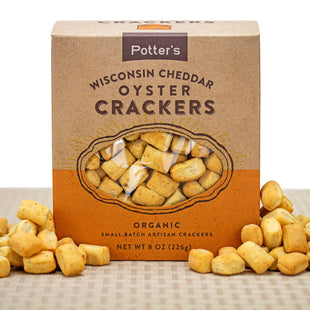 Potter's Crackers Organic Wisconsin Cheddar Oyster Crackers