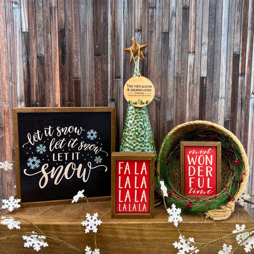 6X4 Fa La La Wall Accent Sign - Christmas Signs