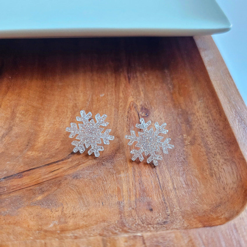 Snowflake Studs // Holiday, Christmas, Earrings