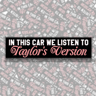 In This Car We Listen To TV Bumper Sticker