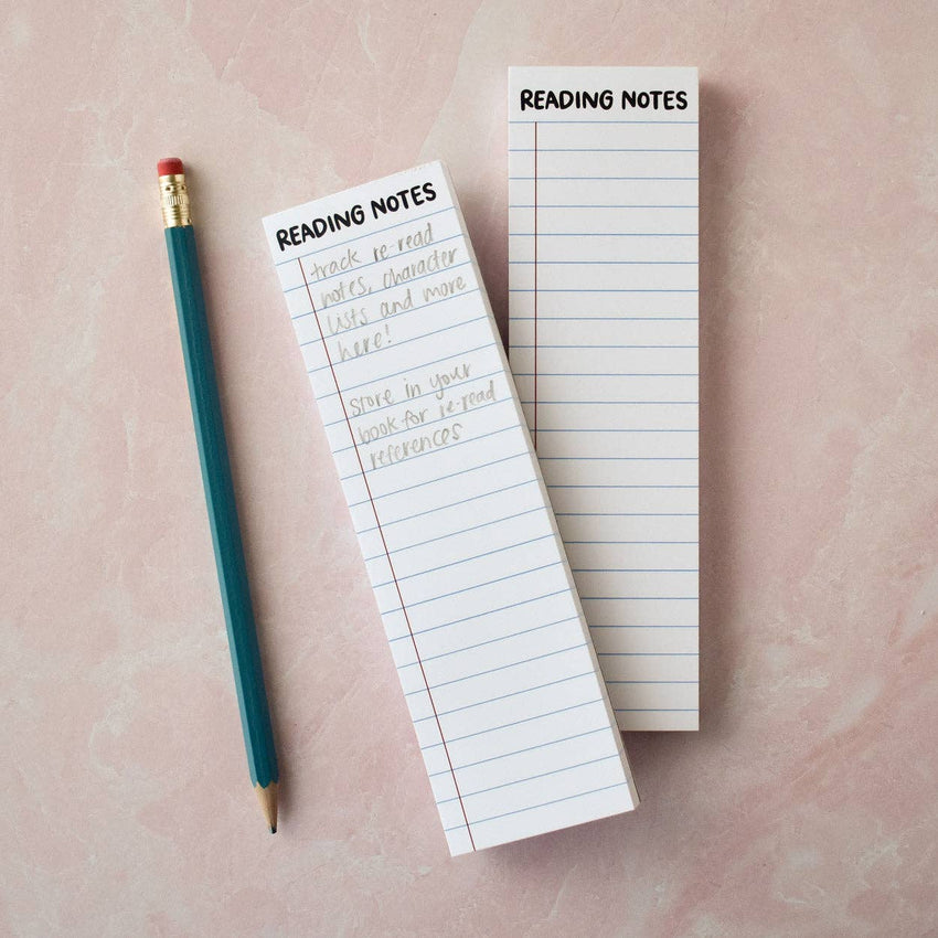 Reading Notes Bookmark Notepad | Bookish Stationery
