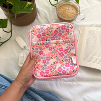 Multicolor Floral Kindle Sleeve, E-reader Zipper Sleeve