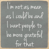 Funny Sign - I’m Not As Mean As I Could Be…