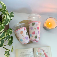 Pastel Book Lover Iced Coffee Sleeve – Trendy Drink Sleeve