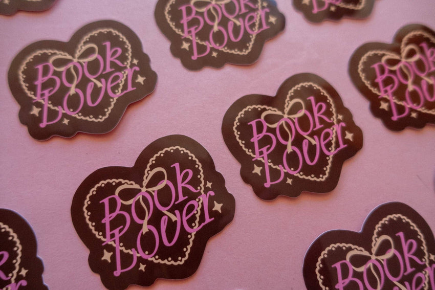 Brown Book Lover Sticker
