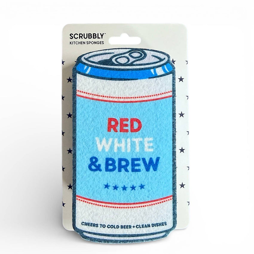 Beer Scrubbly - Patriotic Blue