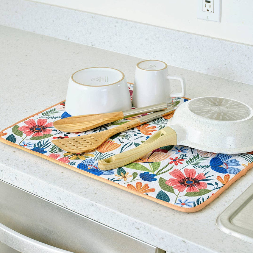 Field Of Flowers Dish Drying Mats