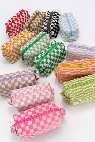 CHECKER MAKEUP COSMETIC POUCH BAG | Gift for her or teens!