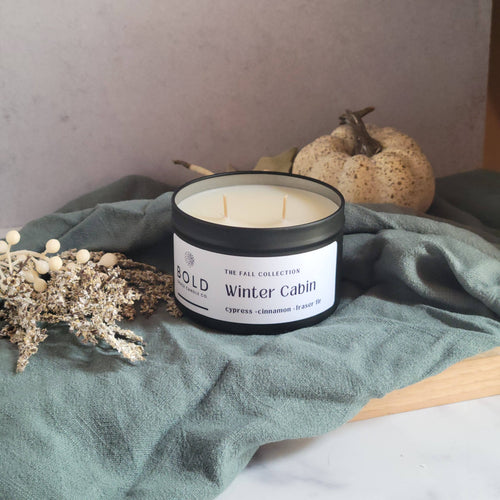 Winter Cabin- Cypress + Fraser Fir + Cinnamon - 6 oz. Tin