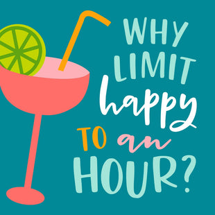 Funny Cocktail Napkins | Why Limit Happy To An Hour   - 20ct