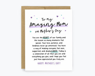 To My Amazing Mom Mother's Day Greeting Cards, Amazing Mom