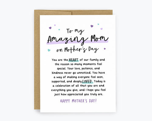 To My Amazing Mom Mother's Day Greeting Cards, Amazing Mom