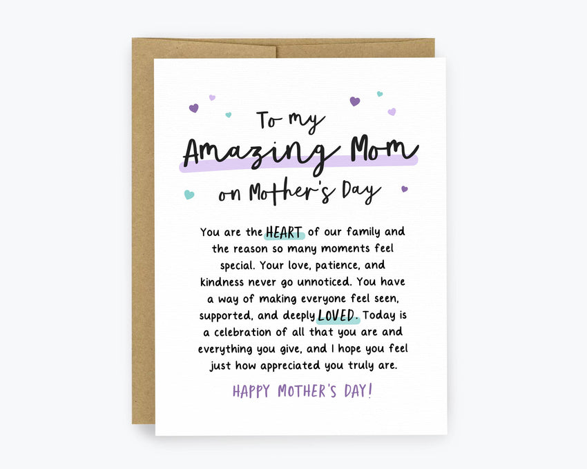 To My Amazing Mom Mother's Day Greeting Cards, Amazing Mom