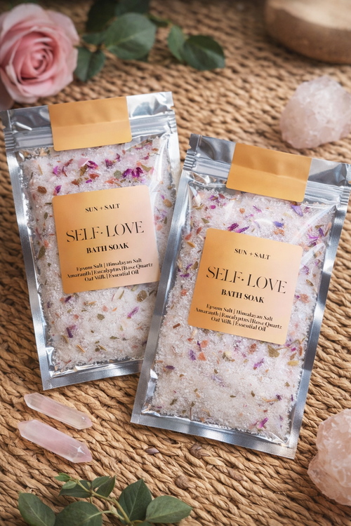 Self-Love Single Use Bath Soak | Rose Quartz | Spa Day
