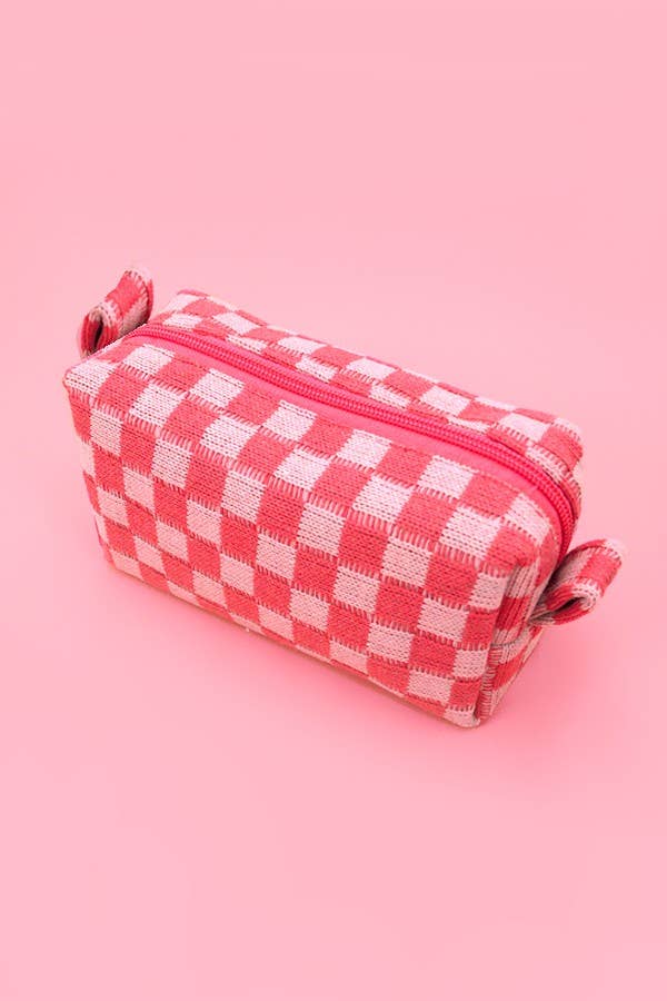 CHECKER MAKEUP COSMETIC POUCH BAG | Gift for her or teens!