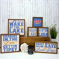 I'd Rather be at the Lake - Funny Summer Decor Sign