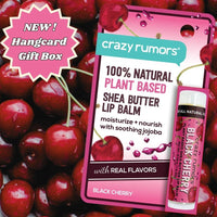 All Natural, Vegan Black Cherry Lip Balm Hangcard
