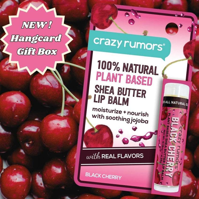 All Natural, Vegan Black Cherry Lip Balm Hangcard