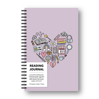Reading Heart Reading Log Journal | Book Review Tracker
