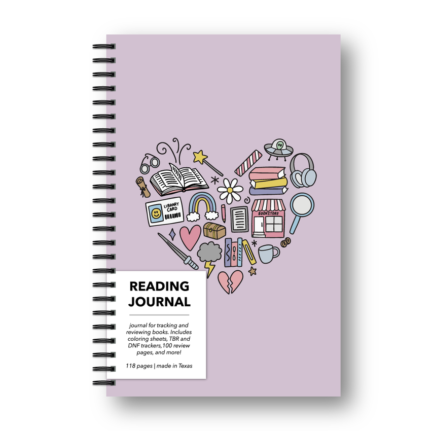 Reading Heart Reading Log Journal | Book Review Tracker