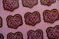 Brown Book Lover Sticker