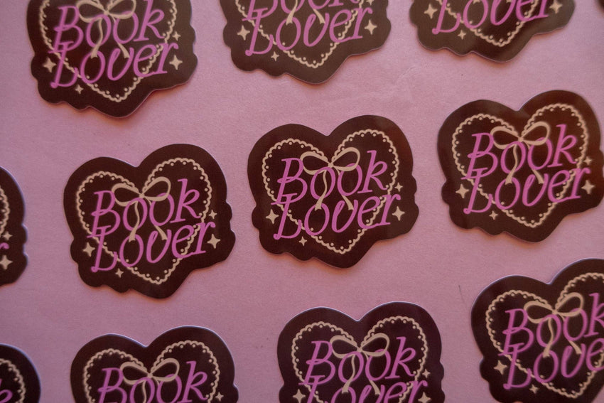Brown Book Lover Sticker