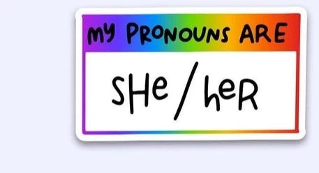 My Pronouns Are Sticker - Inclusive Pronoun stickers