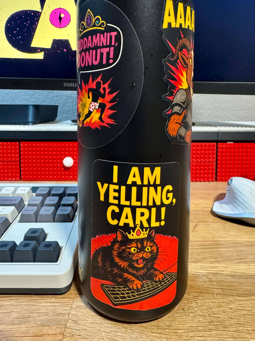 Princess Donut Yelling Vinyl Sticker - Small