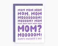 Mom Mom MOM - Funny Mother's Day Card to Mom from the Kids, Motherhood