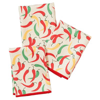 Mighty Mini Towel (Set of 3) Reversible -  Chili Peppers
